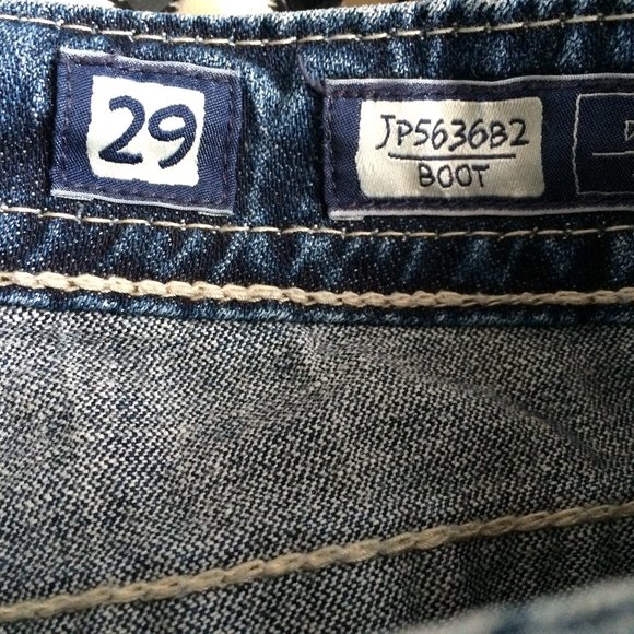 Miss Me Flower Corner Boot Jeans Sz 29 Rhinestones Sequins Medium Wash JP5636B2 - Picture 8 of 15